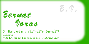 bernat voros business card